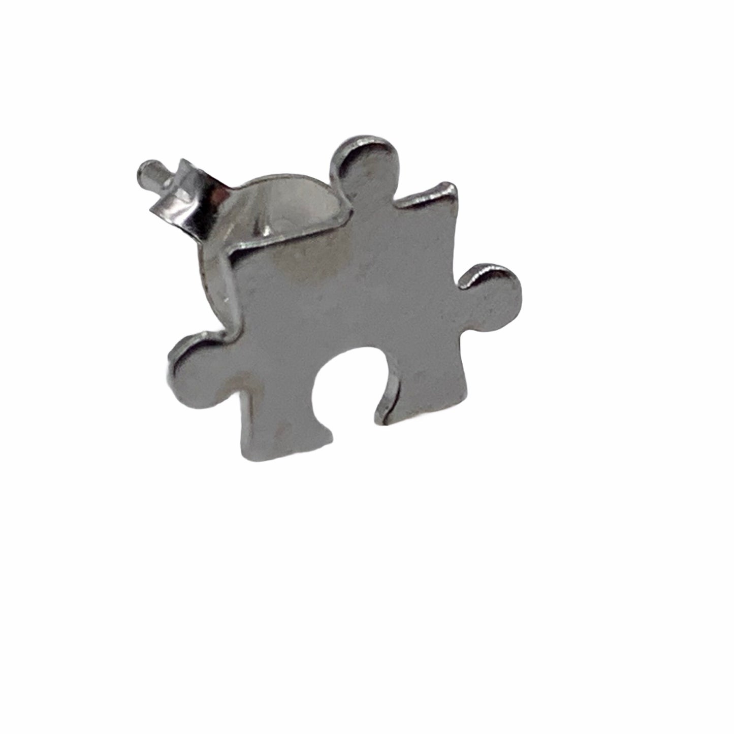 Sterling Silver Jigsaw Stud Earrings