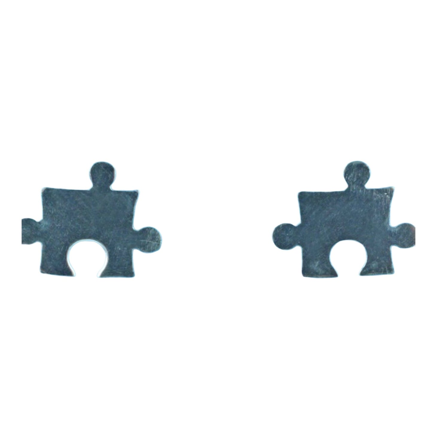 Sterling Silver Jigsaw Stud Earrings