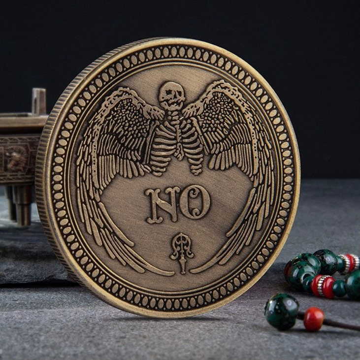 Yes/No Ouija Gothic Prediction Decision Making Coin All Seeing Coin