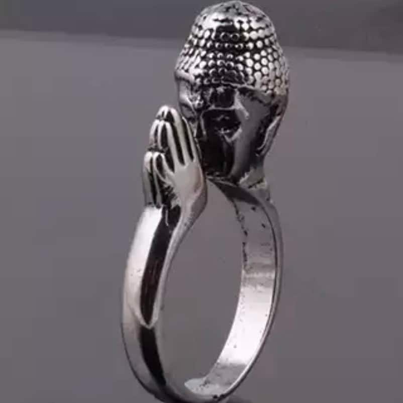 Gothic Vintage Buddha Open Ring