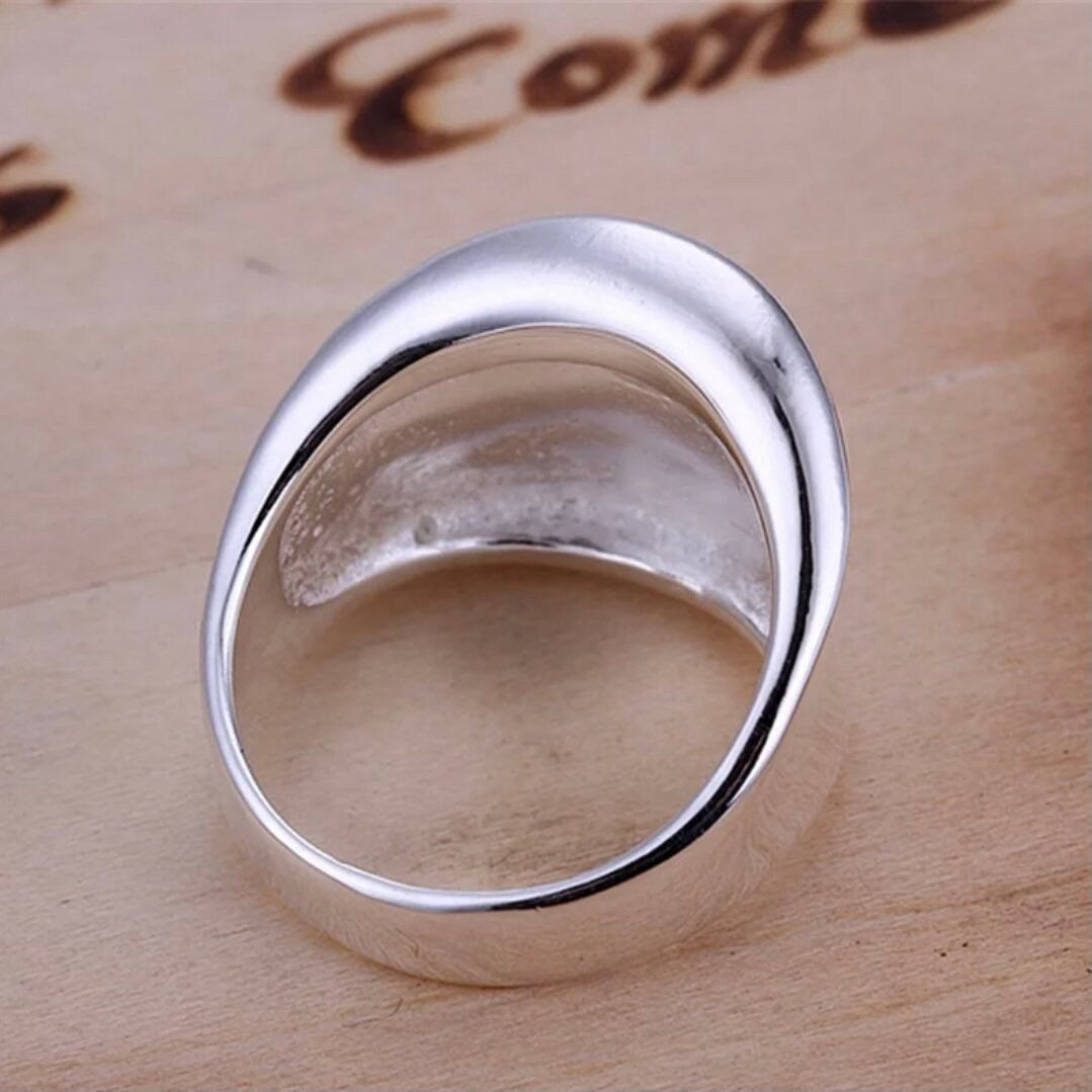 Fashion Silver Thumb Smooth Ring