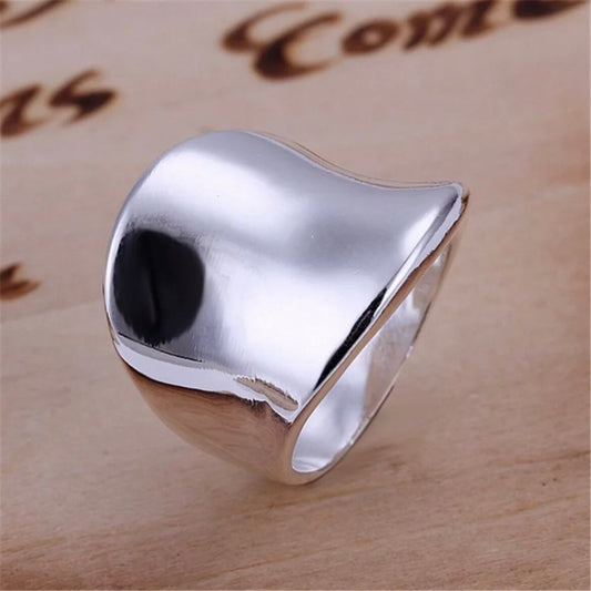 Fashion Silver Thumb Smooth Ring