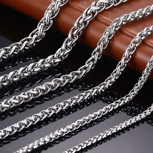 Stainless Steel Silver Colour Keel Chain Necklace