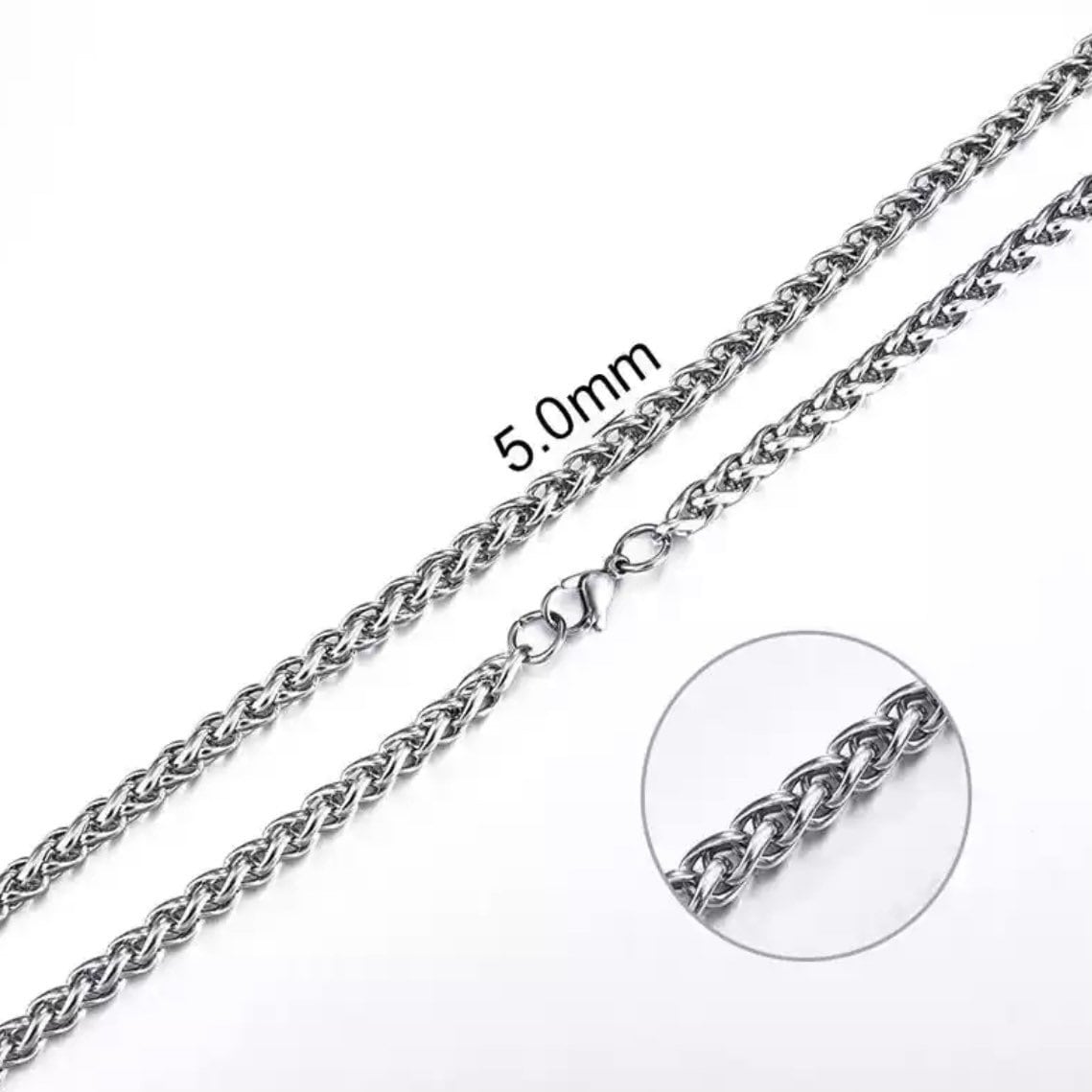 Stainless Steel Silver Colour Keel Chain Necklace