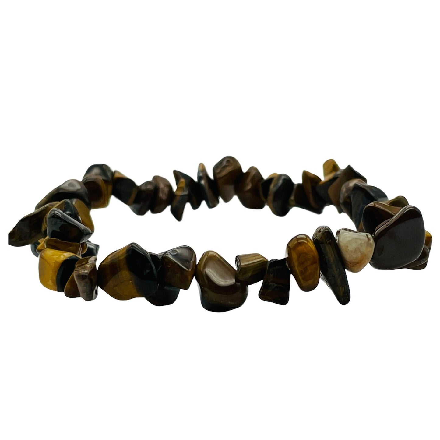 Tiger Eye Gold Stone Stunning Spiritual Chip Bracelet