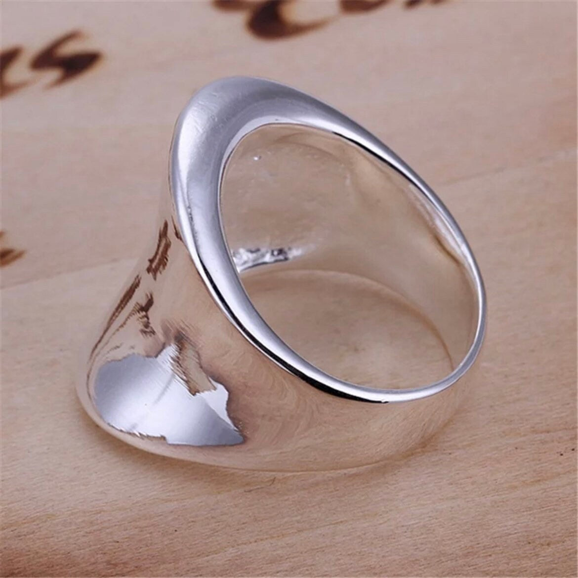 Fashion Silver Thumb Smooth Ring