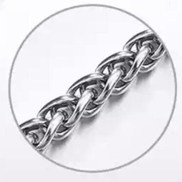 Stainless Steel Silver Colour Keel Chain Necklace