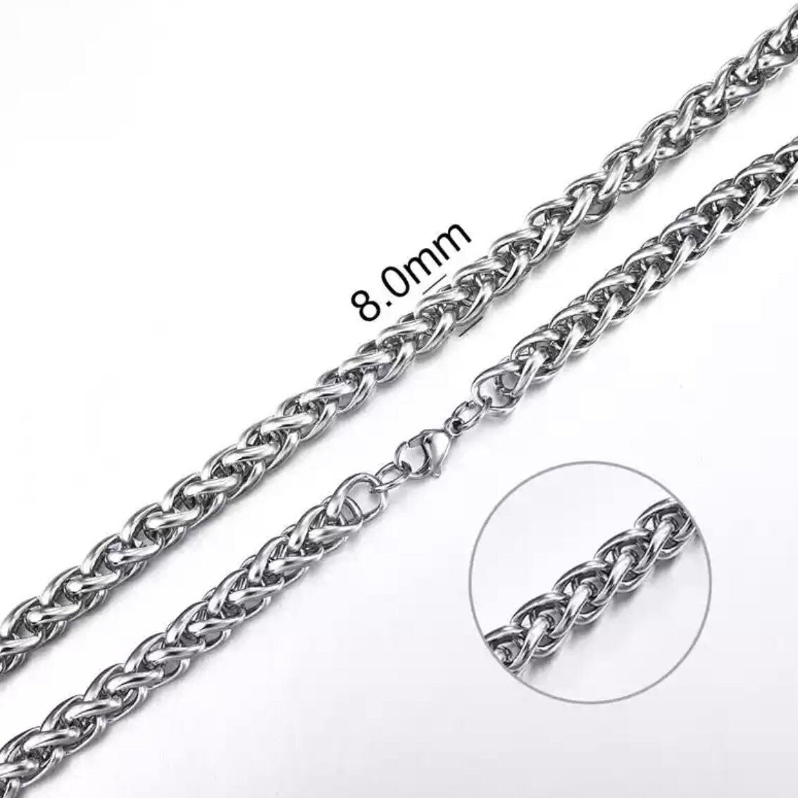 Stainless Steel Silver Colour Keel Chain Necklace