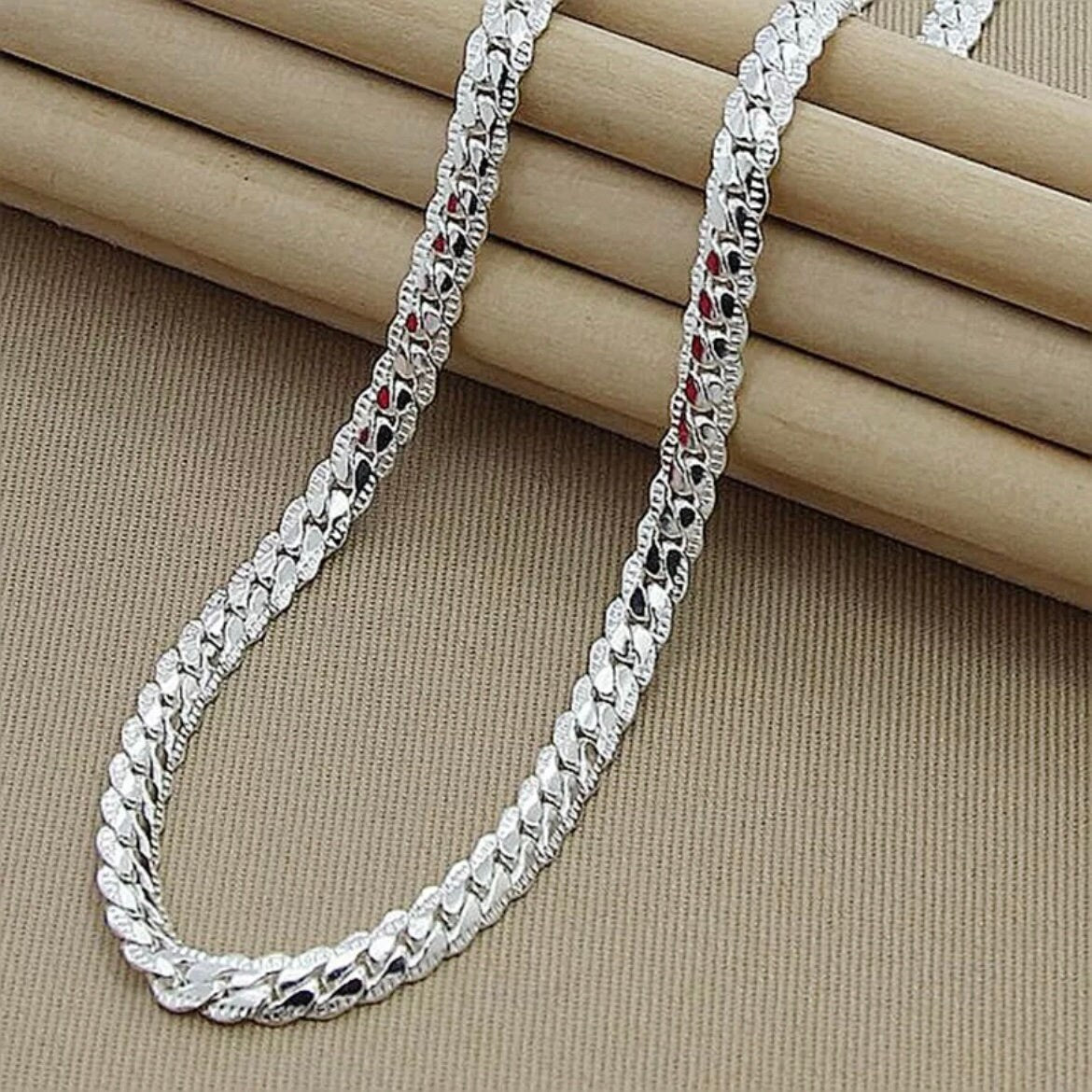 6mm Silver Snake Chain Necklace