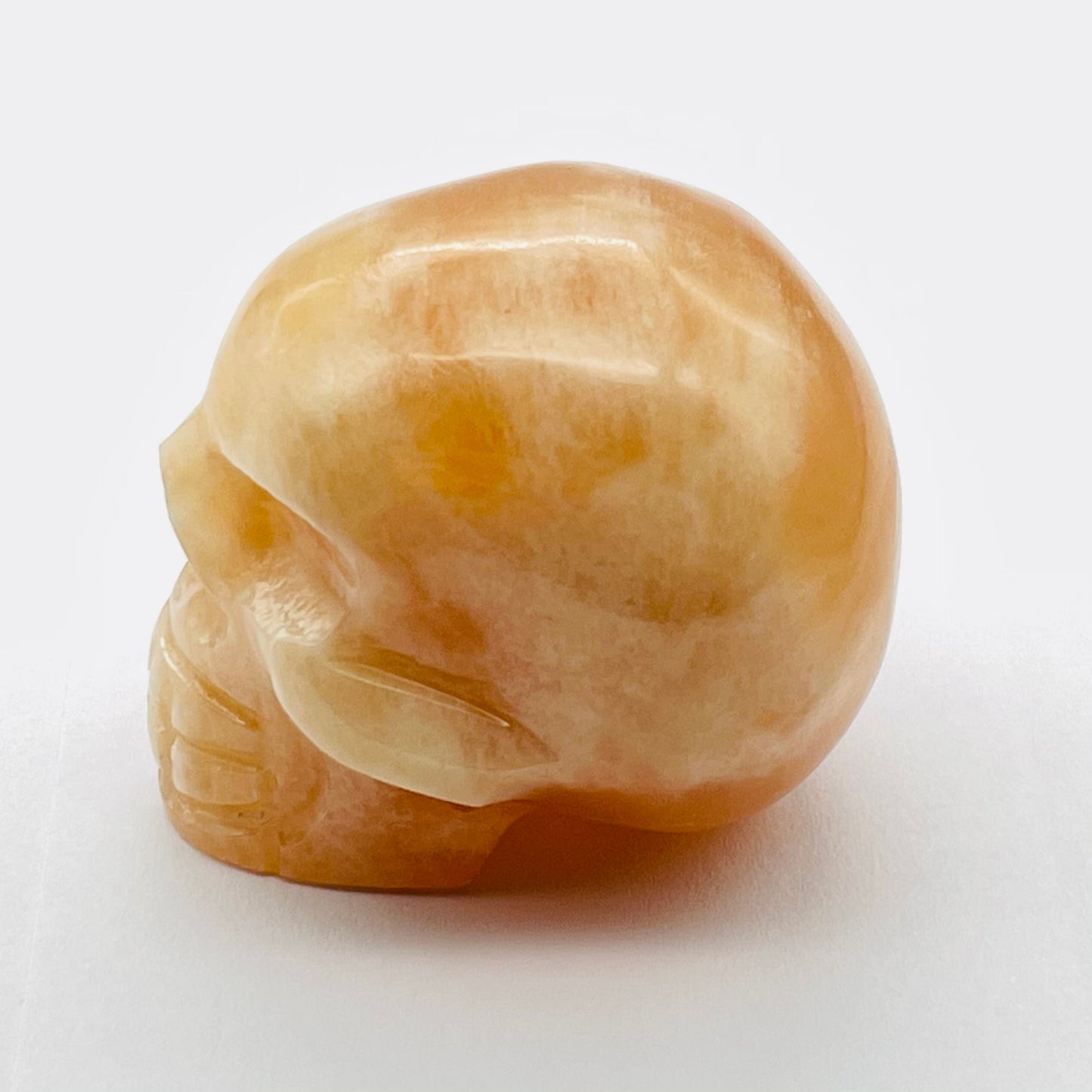 Calcite Honey Skull Hand Carved Healing Crystal