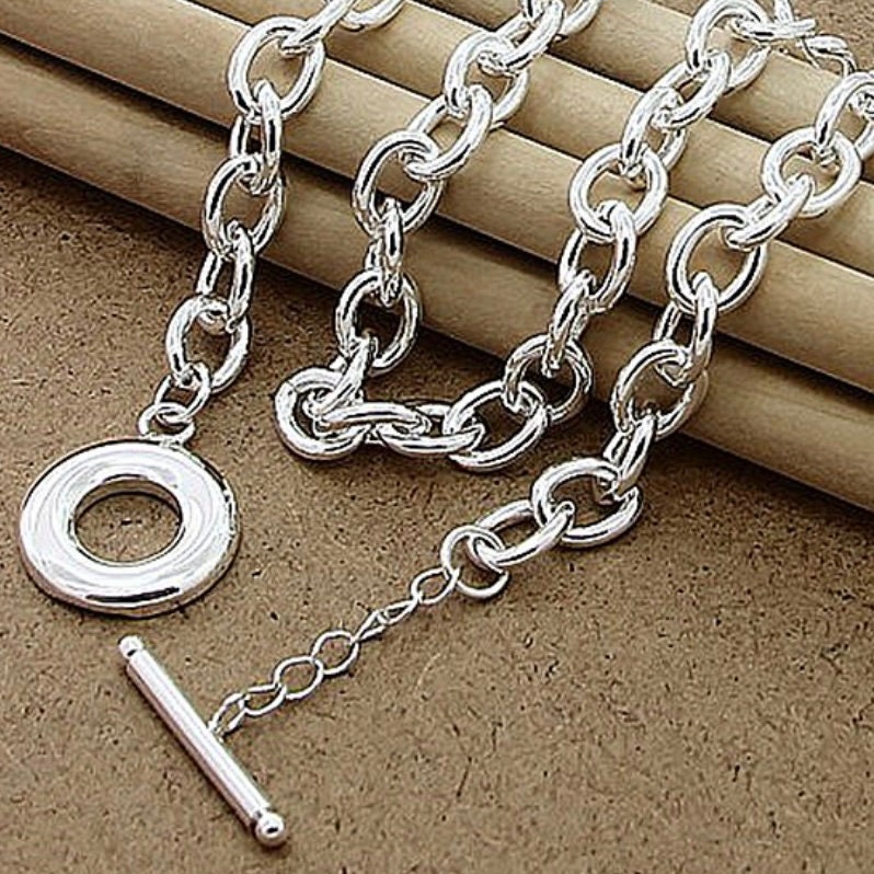 Silver Chain Chunky Link Necklace