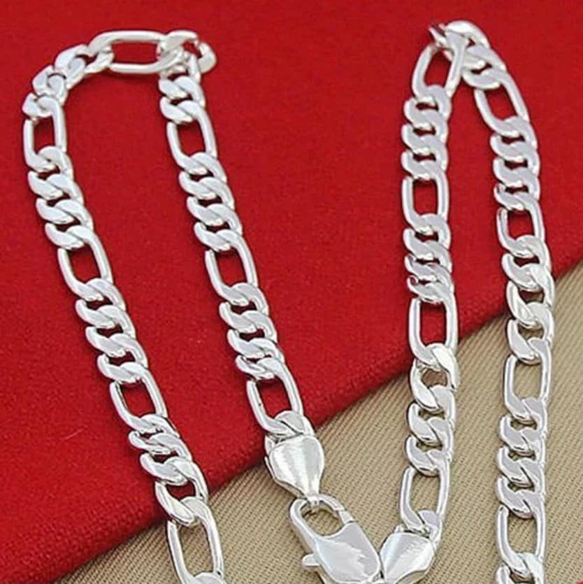 Silver Sideways Chain Statement Necklace