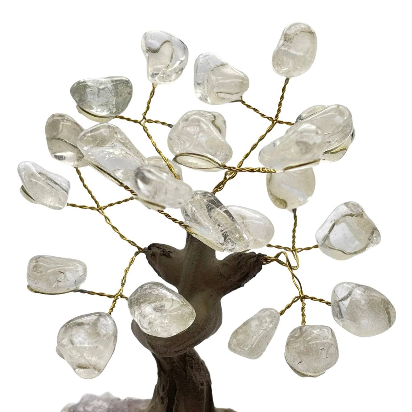 Unique Stunning Beautiful Quartz Crystal and Glass Healing Bonsai Tree