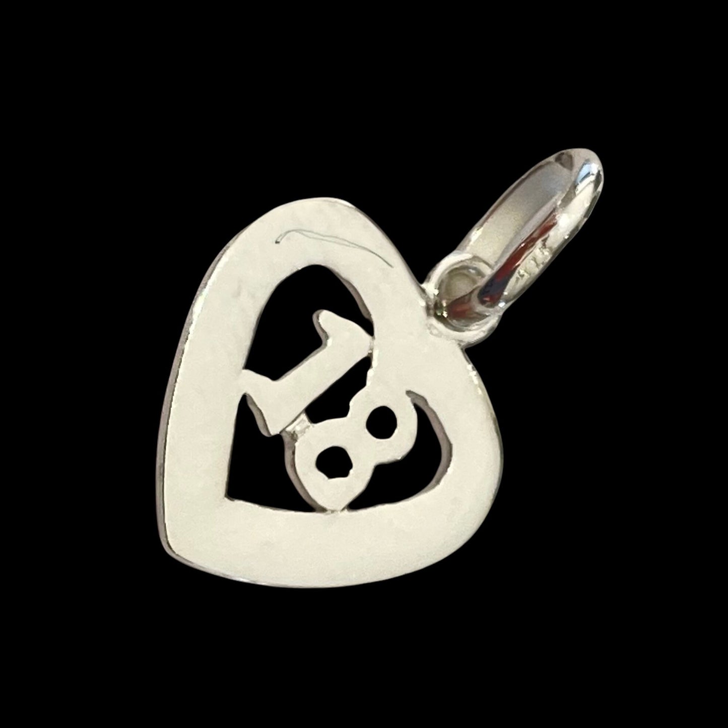 Sterling Silver 18 Design Heart Pendant Charm