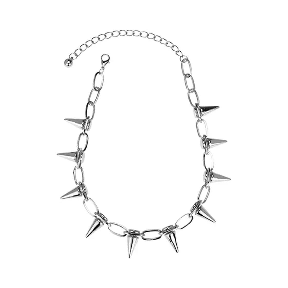 Punk Gothic Handmade Choker Spike Rivet Necklace Available in Silver Black or Golden Colour