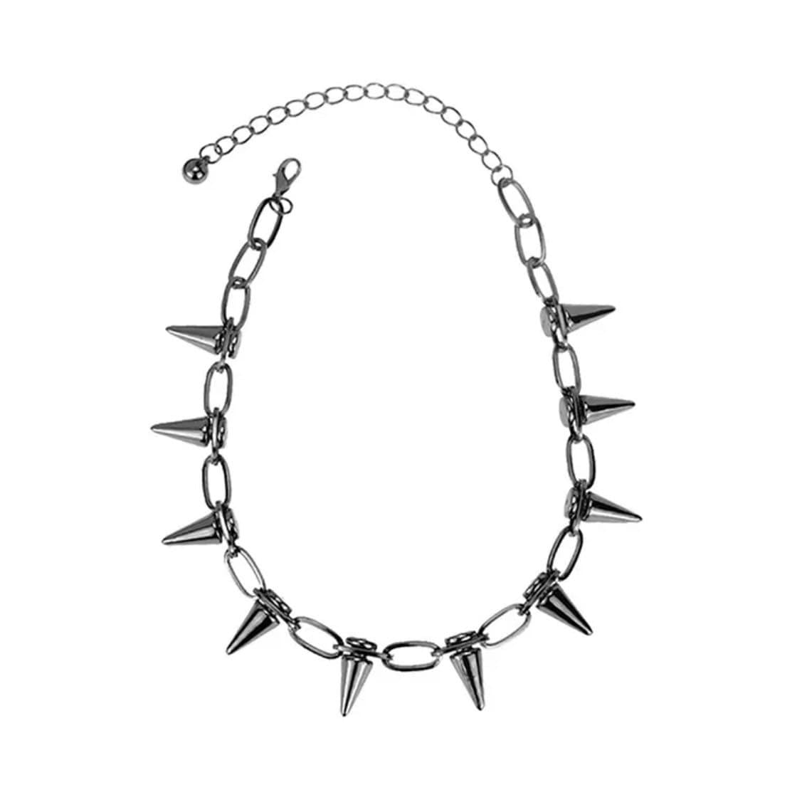 Punk Gothic Handmade Choker Spike Rivet Necklace Available in Silver Black or Golden Colour