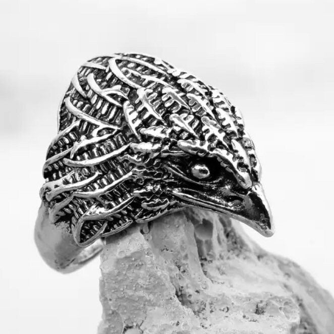 Gothic Vintage Retro Eagle Open Adjustable Ring