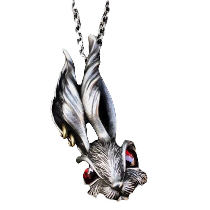 Rabbit Red Eyed Stainless Steel Pendant Necklace Chain