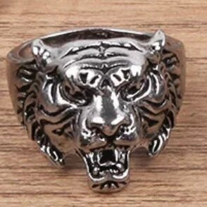 Animal Silver Tiger Ring