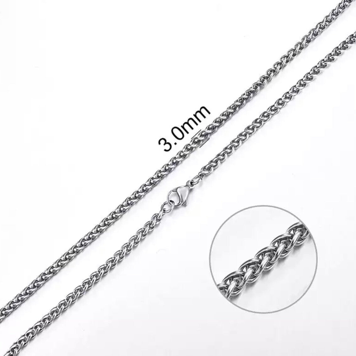 Stainless Steel Silver Colour Keel Chain Necklace