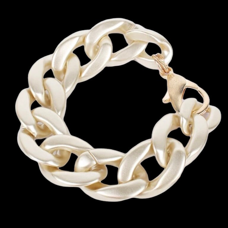 Chunky Cuban Thick Gold Colour Chain Bracelet Bangle