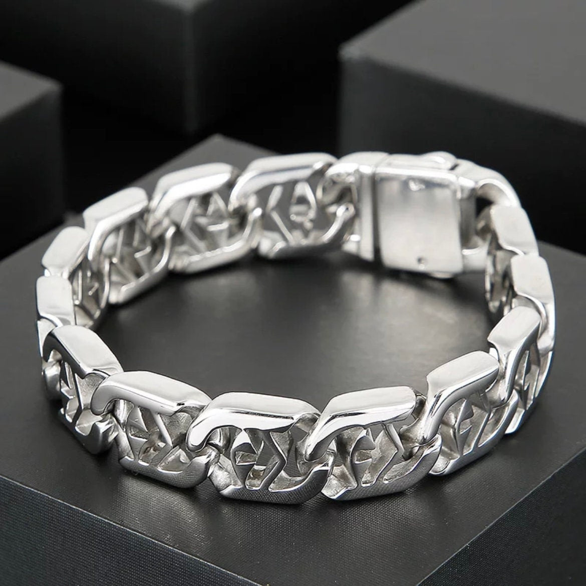 Stylish Casual Stainless Steel Retro Silver Bracelet