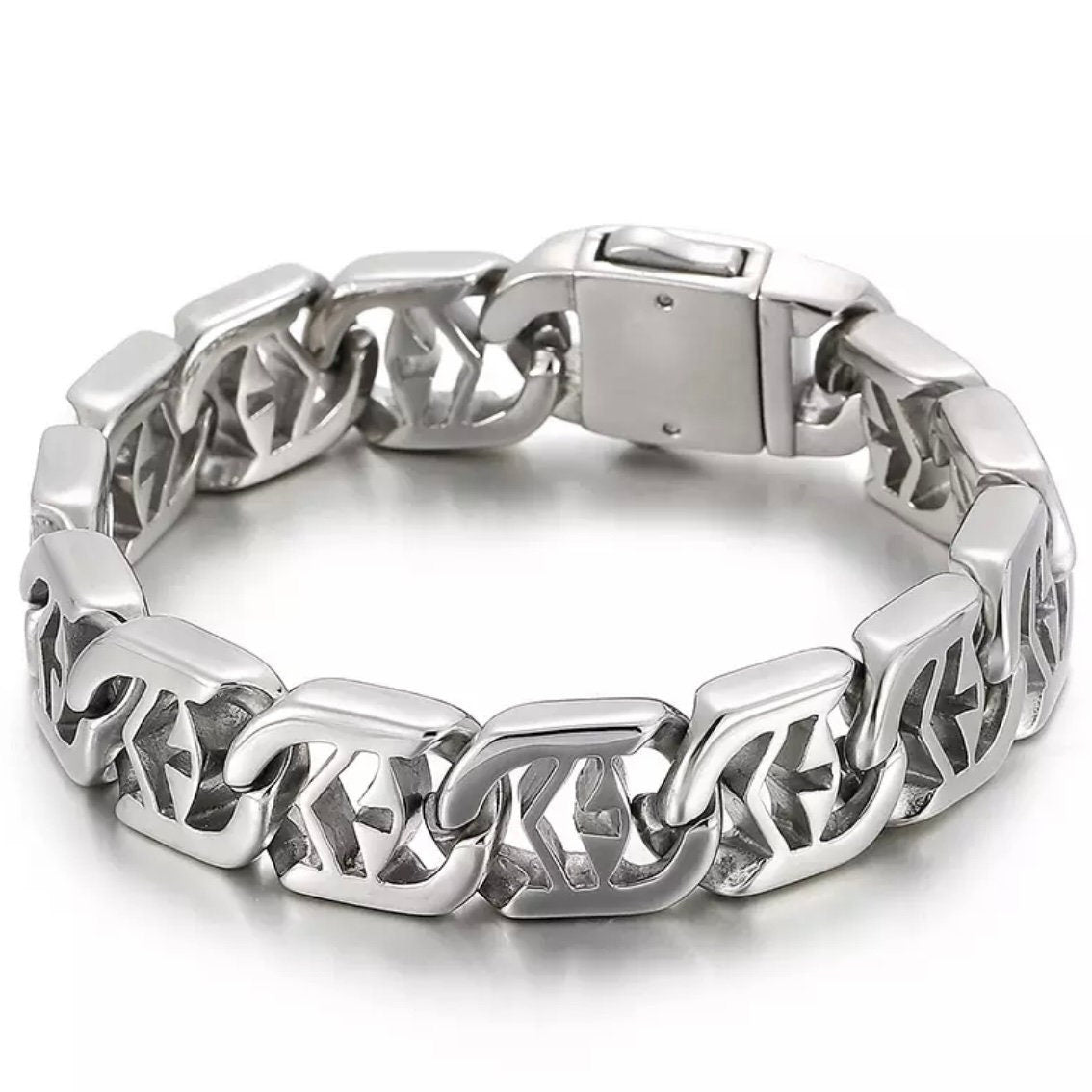 Stylish Casual Stainless Steel Retro Silver Bracelet