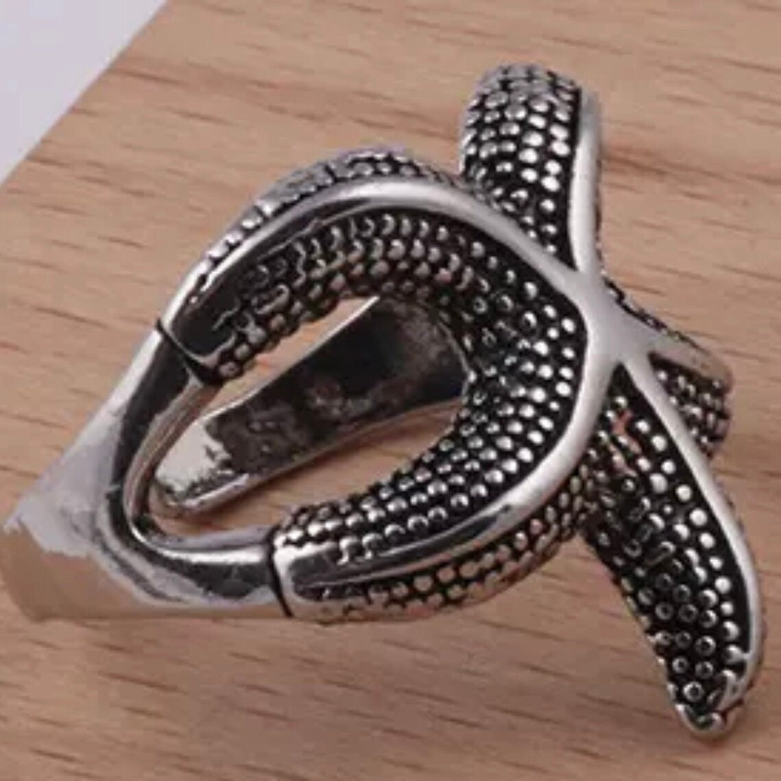 Deep Sea Starfish Fashion Open Adjustable Ring