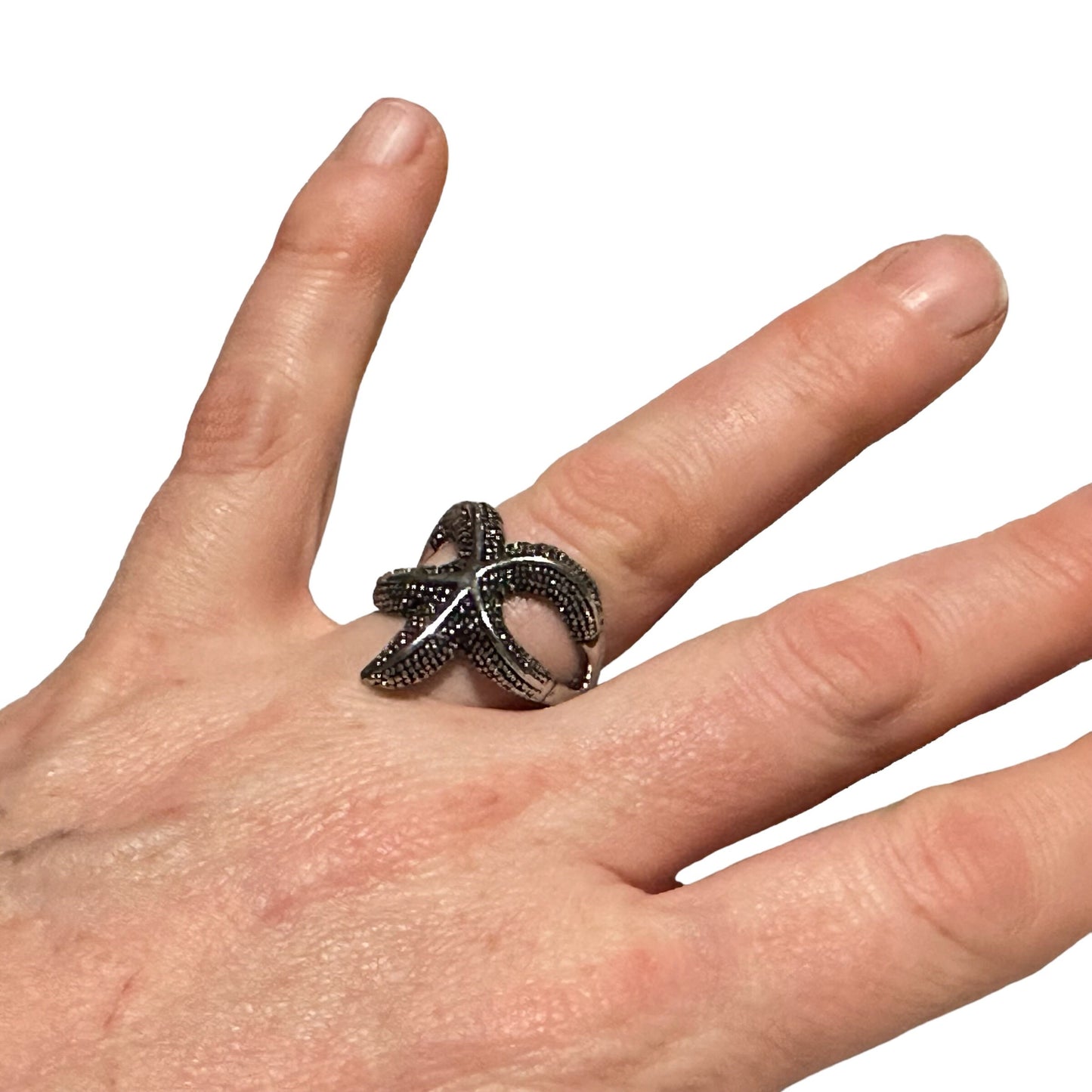 Deep Sea Starfish Fashion Open Adjustable Ring