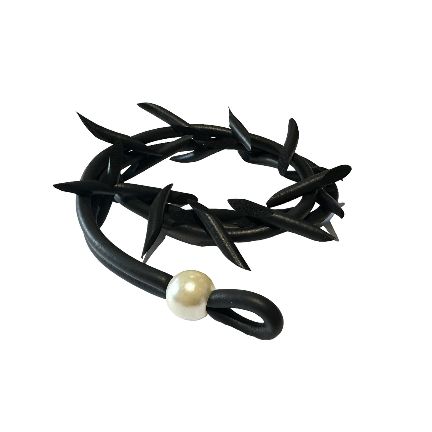 Black Rubber Soft Spike Gothic Punk Choker Necklace