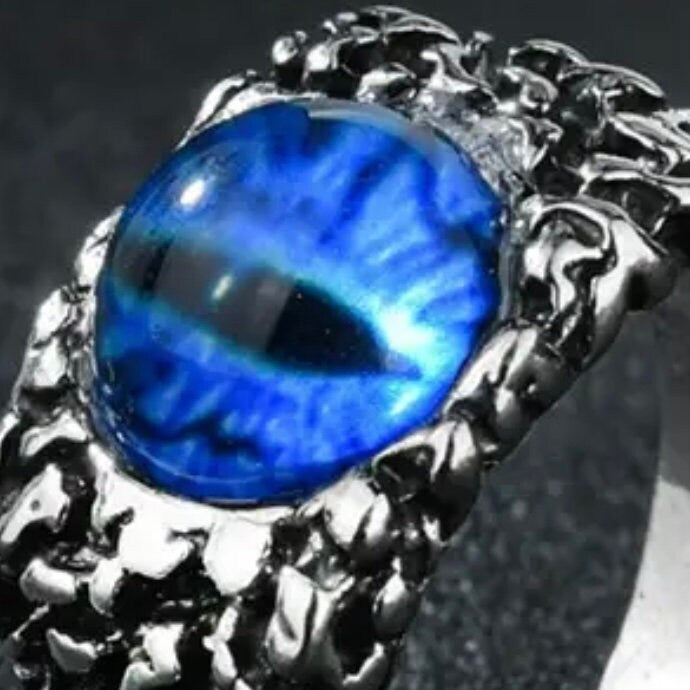 Vintage Gothic Punk Eye Open Adjustable Fashion Ring