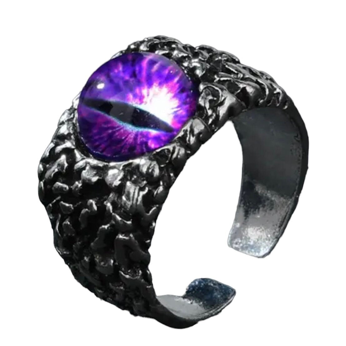 Vintage Gothic Punk Eye Open Adjustable Fashion Ring