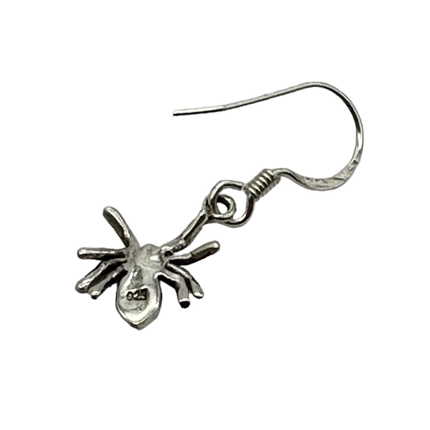 3D 925 Sterling Silver Spider Earrings