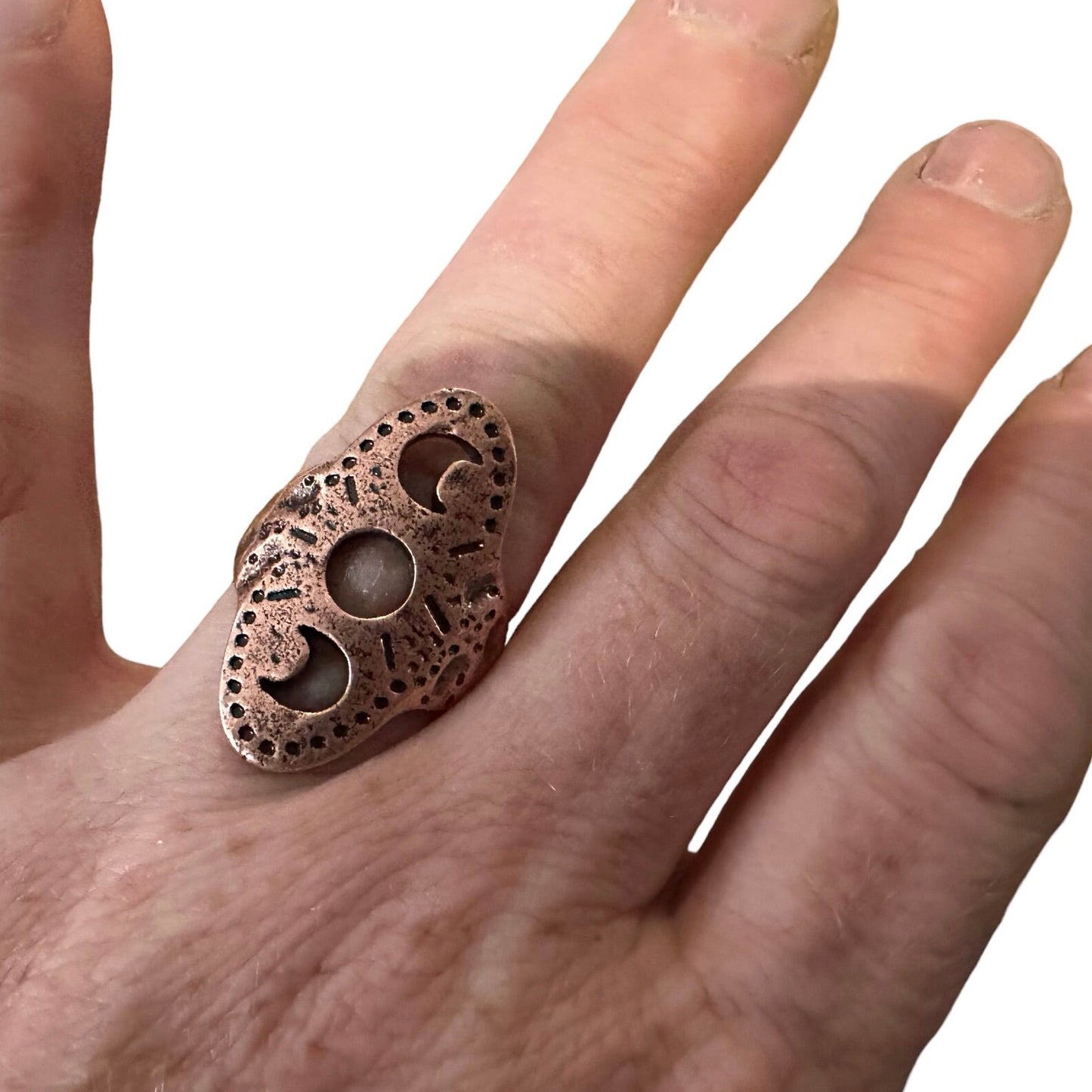 Gothic Witch Pagan Open Adjustable Copper Colour Ring