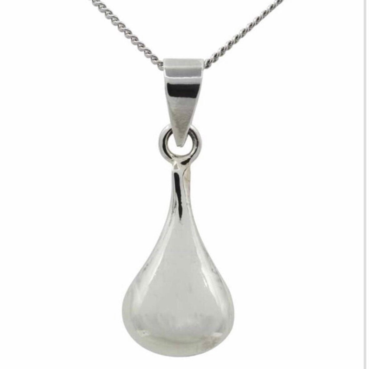 Silver Teardrop Sterling Silver Pendant Necklace