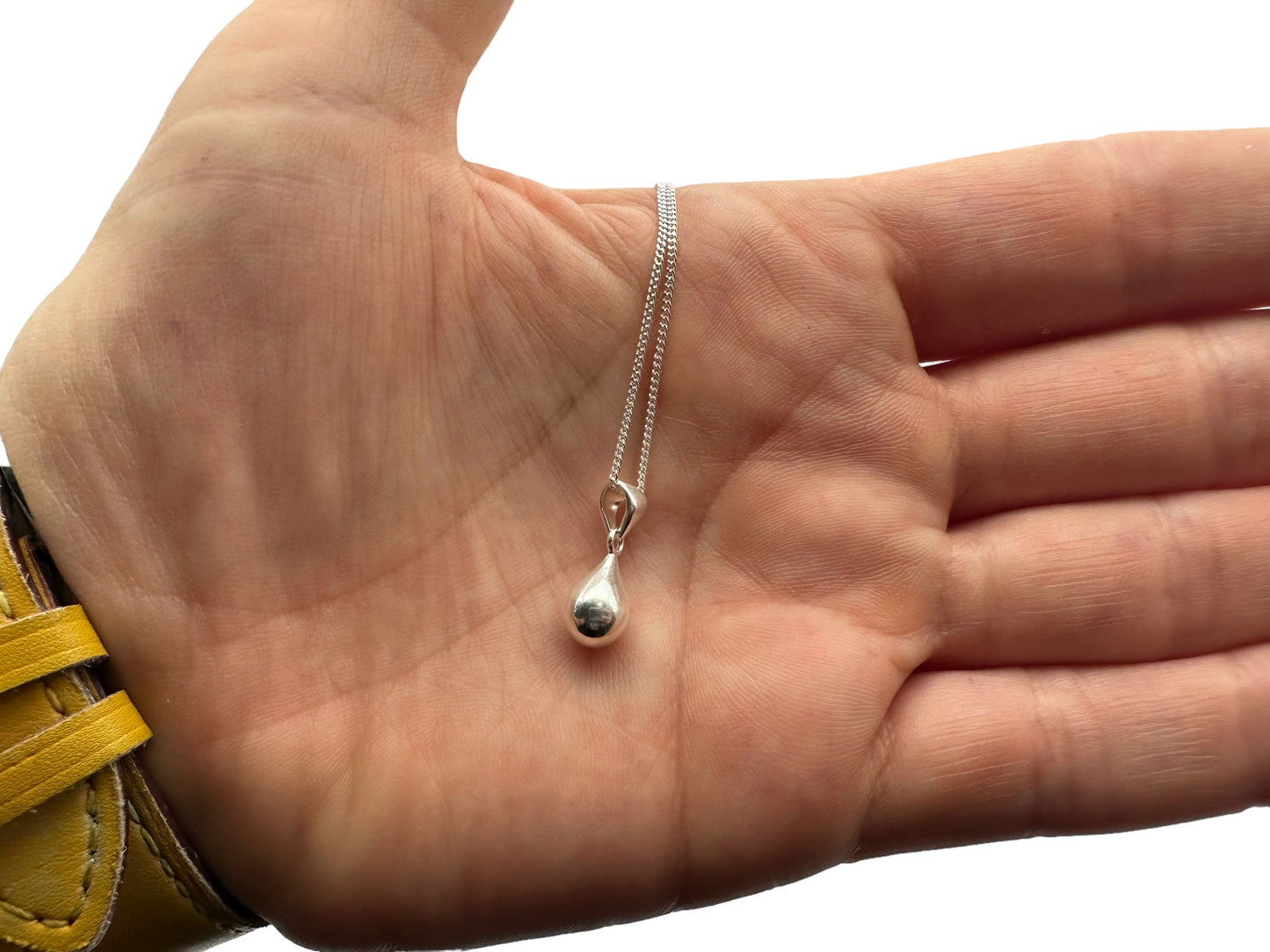 Silver Teardrop Sterling Silver Pendant Necklace