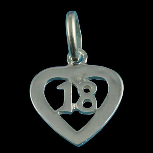 Sterling Silver 18 Design Heart Pendant Charm