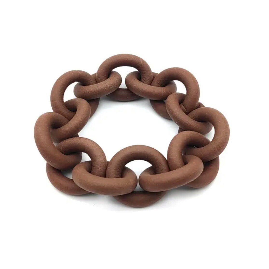 Punk Style Contemporary Rubber Fashion Bracelet Available in Black or Brown