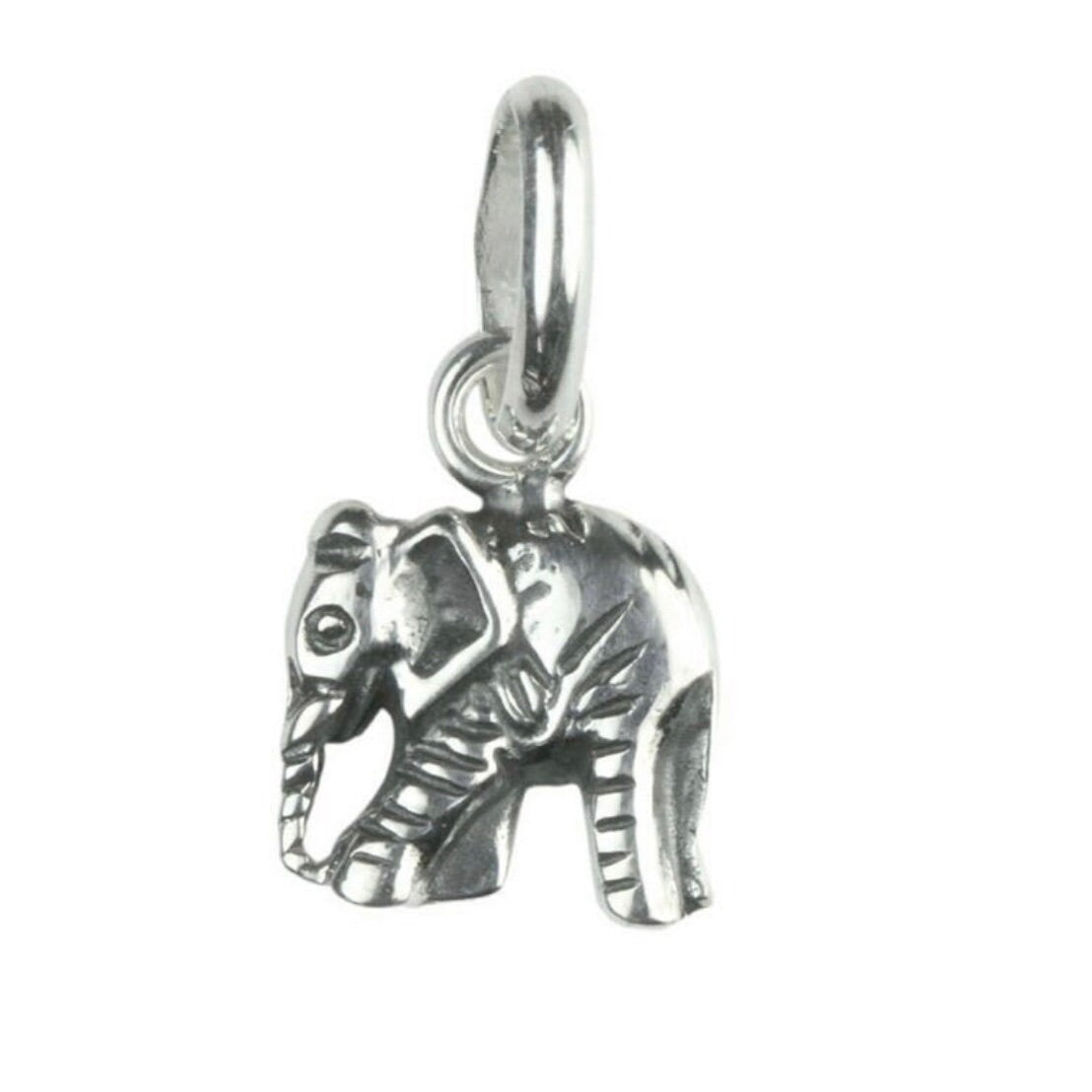 Beautiful Elephant Charm Pendant in Sterling Silver