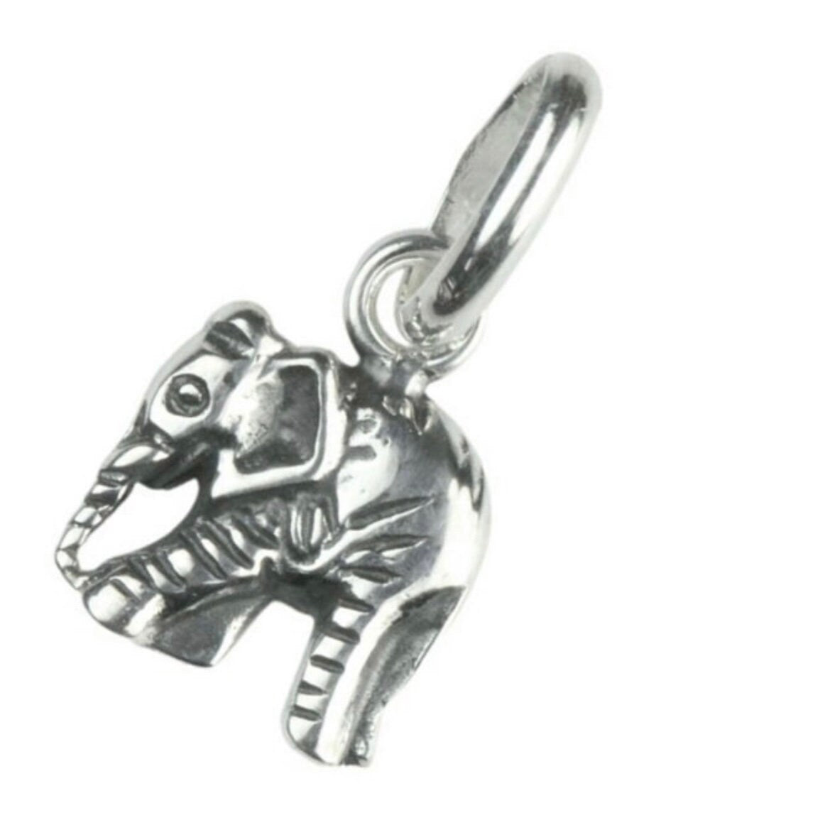 Beautiful Elephant Charm Pendant in Sterling Silver