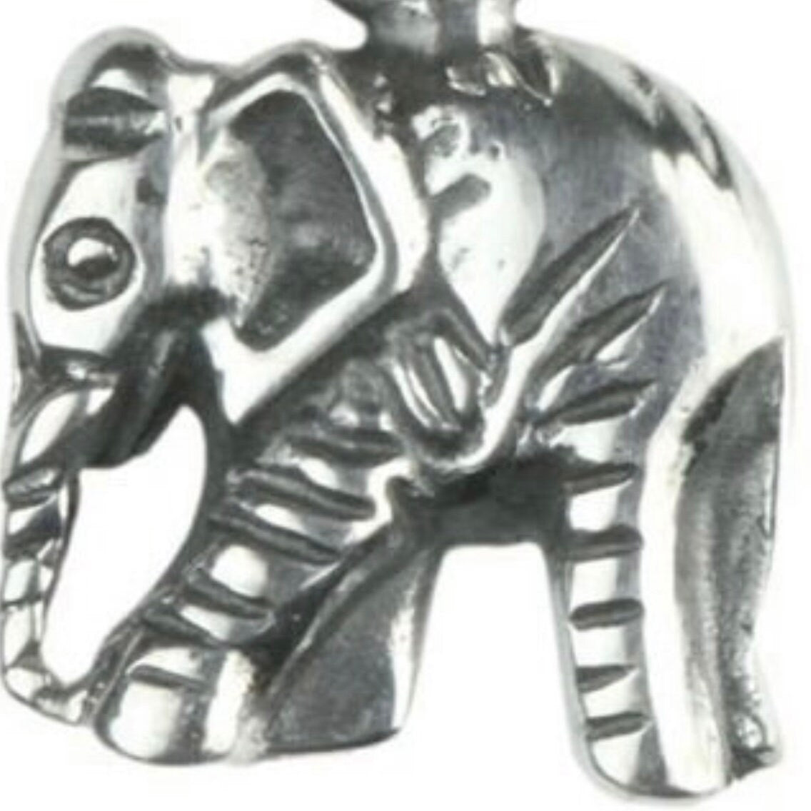 Beautiful Elephant Charm Pendant in Sterling Silver