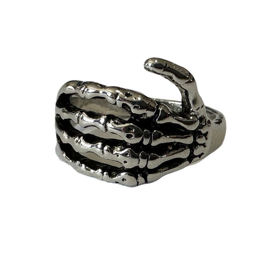 Hand Bone Skeleton Gothic Skull Retro Ring